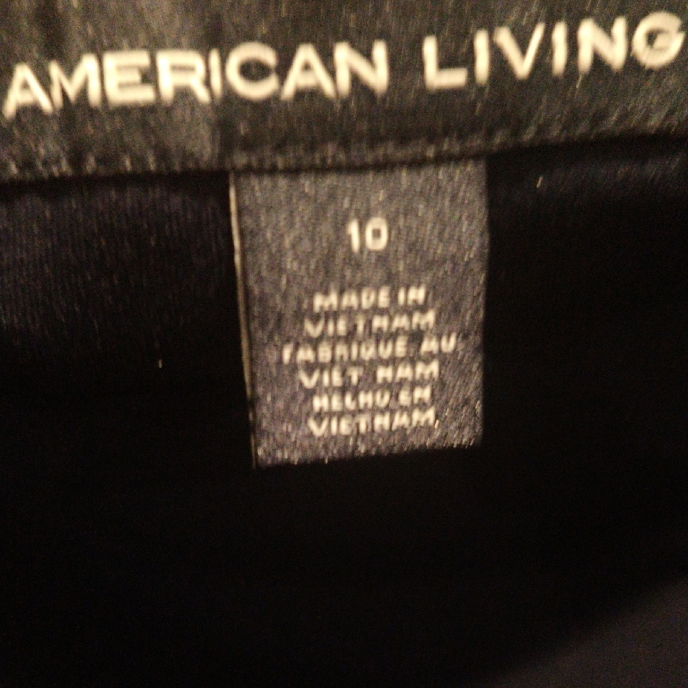 FINAL PRICE NWT American Living Classic Navy Dress w Ribbon Waist Size 10